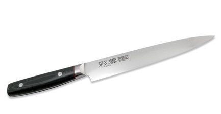 Нож для тонкой нарезки, сталь VG-10, 33слоя, 210мм 9009 Kanetsugu