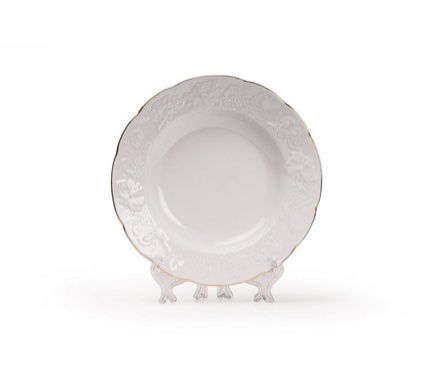 Тарелка глубокая Vendange Filet Or, 22 см 690222 1009 Tunisie Porcelaine