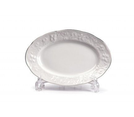 Блюдо овальное Vendange Filet Platine, 28 см 691228 0019 Tunisie Porcelaine