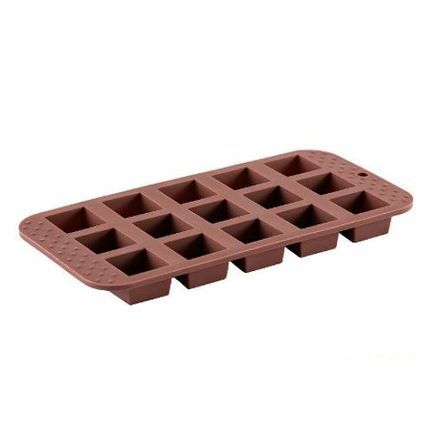 Форма силиконовая для отливки шоколадных фигур, 21х10 см, коричневая 2131 Gipfel