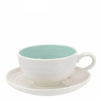 Чашка чайная с блюдцем Софи Конран для Портмейрион (200 мл), мятная PRT-CPTC78983-XW-1 Portmeirion