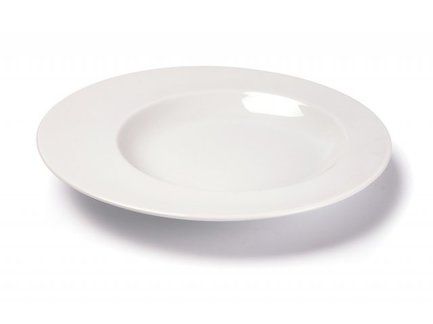 Тарелка глубокая Asymetrique, 23 см, белая 800223 Tunisie Porcelaine