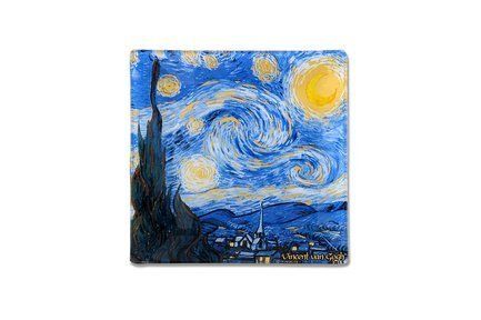 Тарелка квадратная Звездная ночь (Ван Гог), 13х13 см CAR198-7310 Carmani