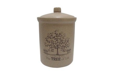 Банка для сыпучих продуктов Дерево жизни, средняя, 16 см TLY301-3-TL-AL Terracotta