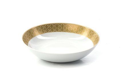 Тарелка глубокая Золотой Ажур, 21 см 550221 2302 Tunisie Porcelaine