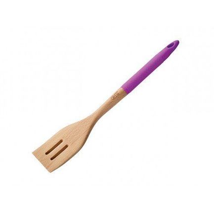 Лопатка с прорезями деревянная Emilie, 35.6х6.0х2 см, с фиолетовой ручкой 2874 Gipfel