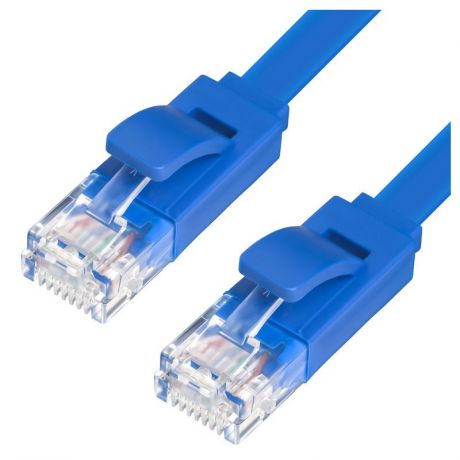 Сетевой кабель Greenconnect Premium UTP 30AWG cat.6 RJ45 T568B 0.15m Blue GCR-LNC621-0.15m