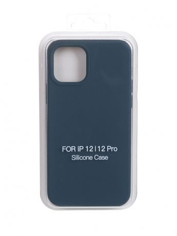 Чехол Krutoff для APPLE iPhone 12 / 12 Pro Silicone Case Gray Blue 11146