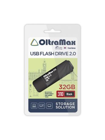 USB Flash Drive 32GB - OltraMax 310 2.0 OM-32GB-310-Black