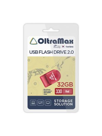 USB Flash Drive 32GB - OltraMax 330 2.0 OM-32GB-330-Red