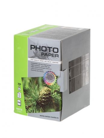Фотобумага Cactus 10x15 200g/m2 матовая 500 листов CS-MA6200500