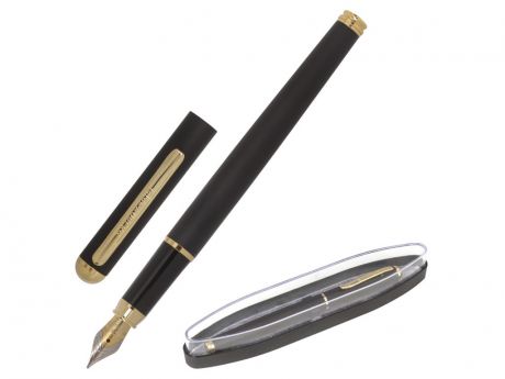 Ручка перьевая Brauberg Maestro корпус Black-Gold, стержень Blue 143471