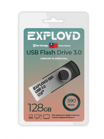 USB Flash Drive 128GB Exployd 590 EX-128GB-590-Black