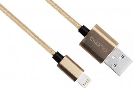 Аксессуар Qumo USB - Lightning MFI 1.0m Gold 20719
