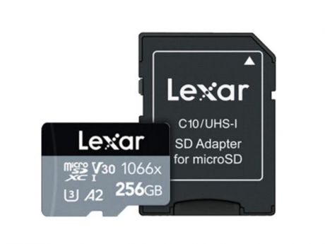 Карта памяти 256Gb - Lexar Professional microSDHC/microSDXC UHS-I LMS1066256G-BNANG с переходником под SD