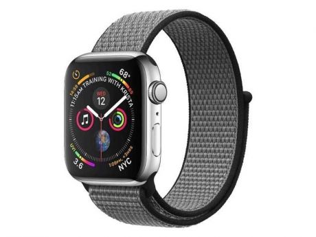 Аксессуар Ремешок DF для APPLE Watch 42mm/44mm Grey iNylonBand-02