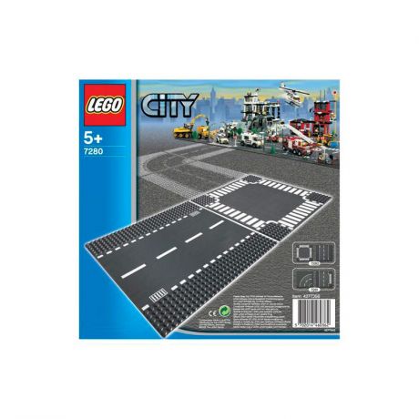 Плата Lego City Перекресток и прямые рельсы 7280