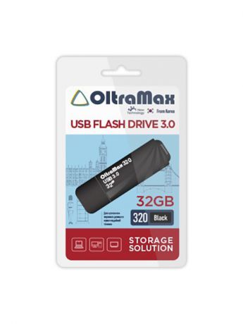 USB Flash Drive 32GB - OltraMax 320 3.0 OM-32GB-320-Black