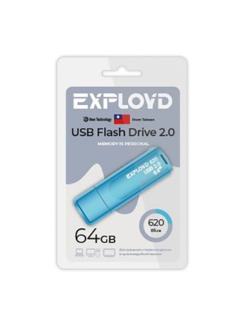 USB Flash Drive 64Gb - Exployd 620 2.0 EX-64GB-620-Blue