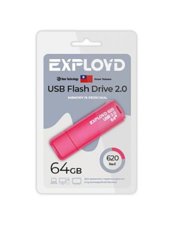 USB Flash Drive 64Gb - Exployd 620 2.0 EX-64GB-620-Red