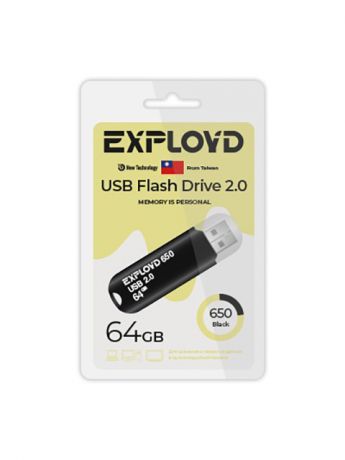 USB Flash Drive 64Gb - Exployd 650 2.0 EX-64GB-650-Black