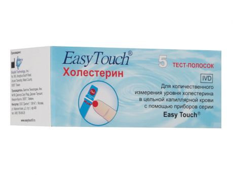Тест-полоски на холестерин EasyTouch 5шт