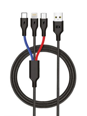 Аксессуар Exployd Sonder USB - MicroUSB / Lightning / Type-C 1.2m EX-K-842