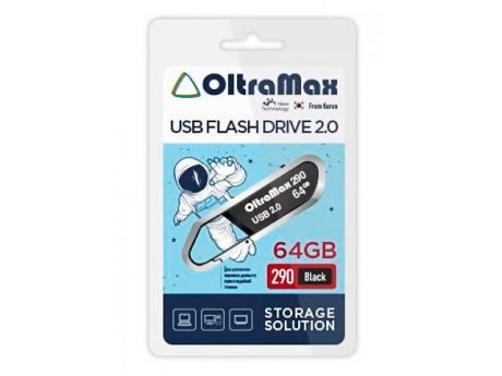 USB Flash Drive 64Gb - OltraMax 290 OM-64GB-290-Black