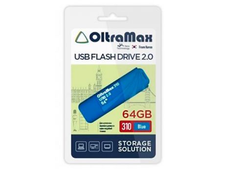 USB Flash Drive 64Gb - OltraMax 310 OM-64GB-310-Blue