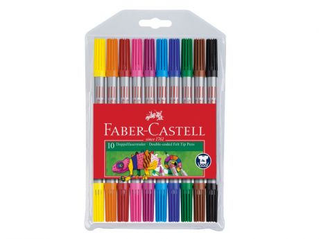 Фломастеры двусторонние Faber-Castell 10 цветов 151110