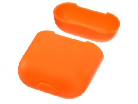 Чехол Luazon для APPLE AirPods 1 / 2 Silicone Orange 5131316