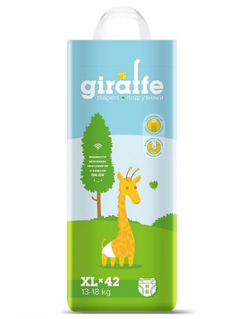 Подгузники Lovular Giraffe XL 13-18кг 42шт 429196