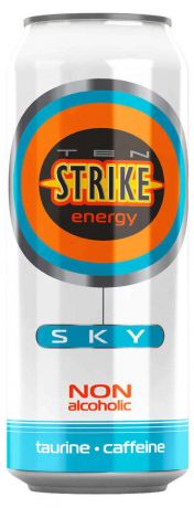 Напиток энергетический Ten Strike sky, 450 мл
