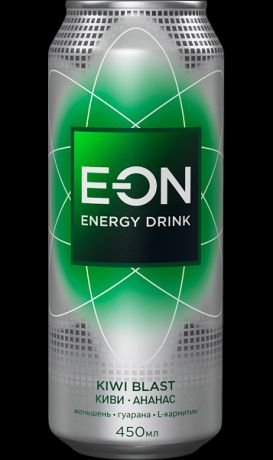 Напиток энергетический E-on Kiwi, 450 мл