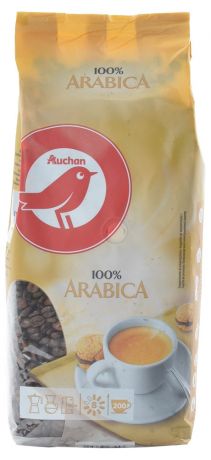 Кофе в зернах Auchan Красная Птица Arabica, 1 кг