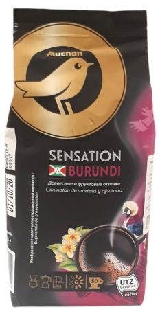 Кофе молотый Auchan Sensation Burundi, 250 г