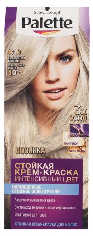 Крем-краска для волос Palette серебристый блондин тон C10