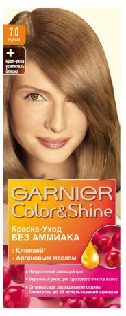 Краска-уход для волос Garnier Color&Shine без аммиака Русый тон 7.0, 110 мл