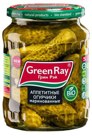 Огурцы Green Ray аппетитные маринованные, 720 мл