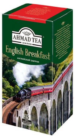 Чай черный Ahmad Tea English Breakfast в пакетиках, 25х2 г
