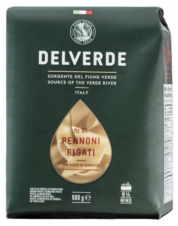 Макароны Delverde перья № 031, 500 г