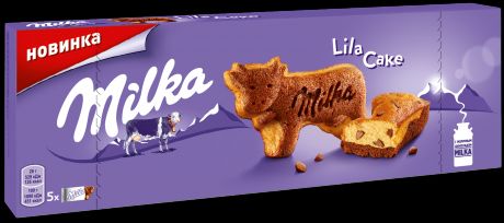 Пирожное бисквитное Milka Lila Cake двухслойное, 140 г