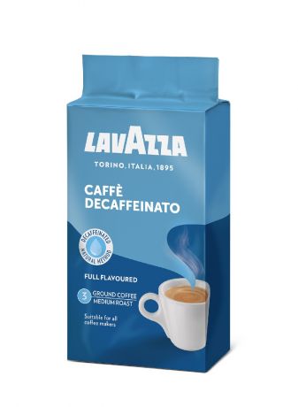 Кофе молотый Lavazza Caffe Decaffeinato без кофеина, 250 г