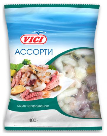 Ассорти из морепродуктов VICI замороженные, 400 г