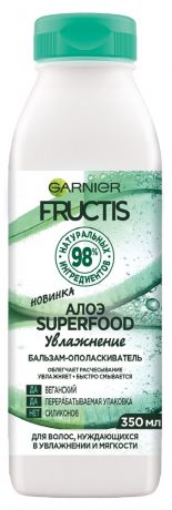 Бальзам-ополаскиватель для волос Garnier Fructis Superfood Алоэ увлажнение, 350 мл