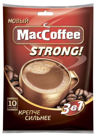 Напиток кофейный MacCoffee Strong растворимый 3в1, 16 г