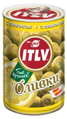 Оливки зеленые ITLV с лимоном, 314 мл