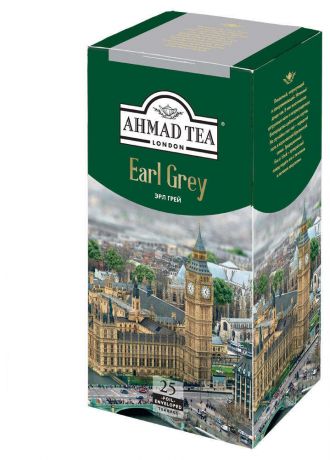 Чай черный Ahmad Tea Earl Grey в пакетиках, 25х2 г