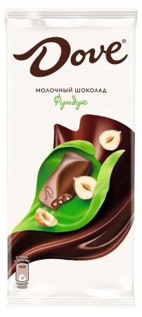 Шоколад молочный Dove Дробленый фундук, 90 г