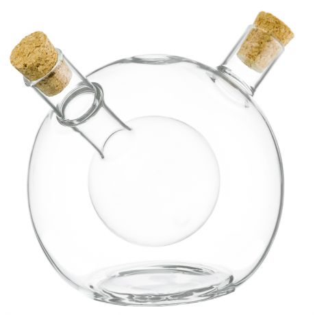 Бутылка для масла/уксуса 2в1 350+60 мл, стекло + пробка Elan Gallery "Crystal glass"